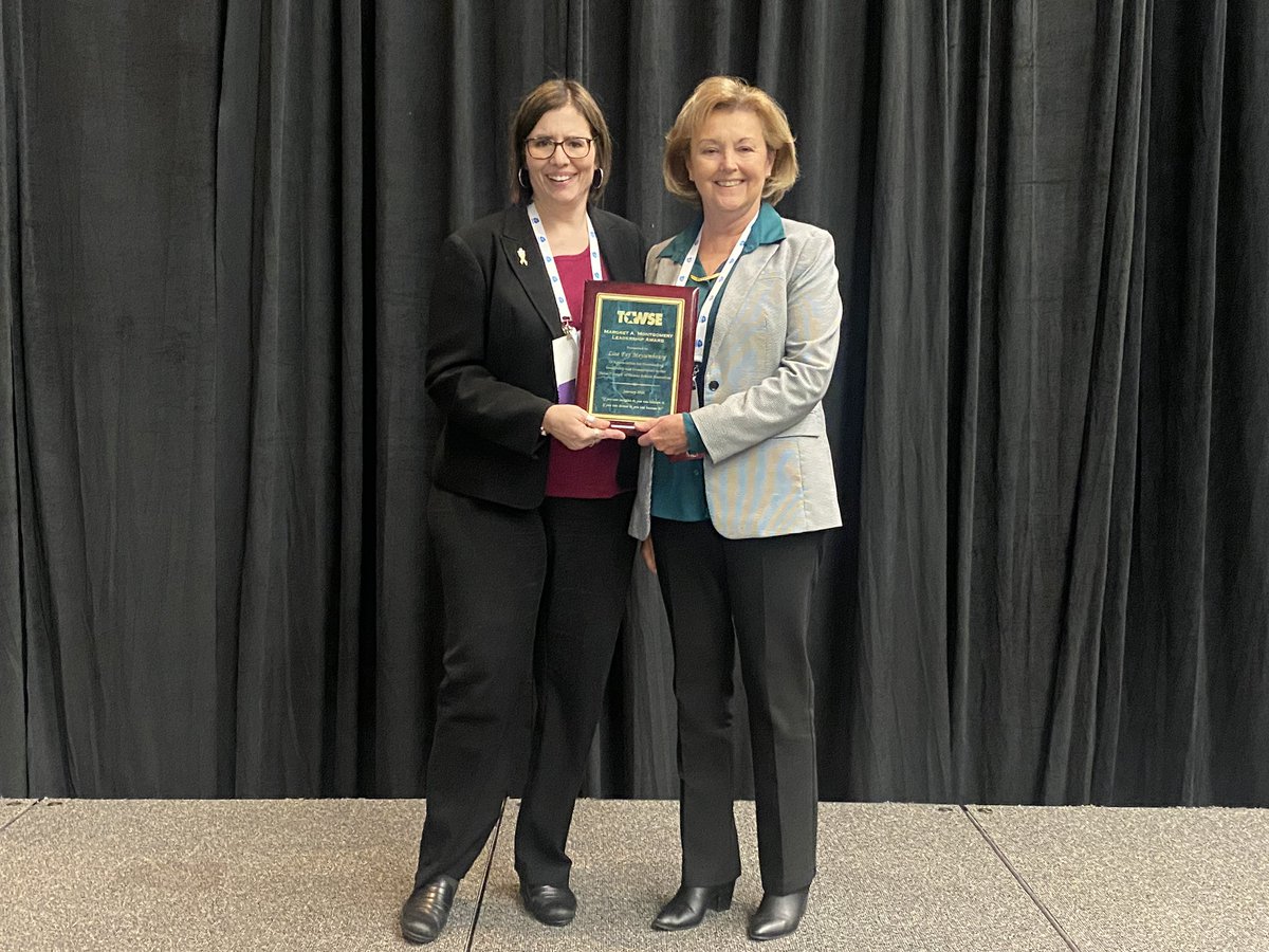 How special to have our founder Dr. Margaret Montgomery here to present the Leadership Award that bears her name to <a href="/WoodvilleISDadm/">Woodville Independent School District</a> Superintendent Lisa Meysembourg! Congrats on this incredible honor and thank you for your leadership! #tcwse2022 #DreamBelieveClaimBeIT
