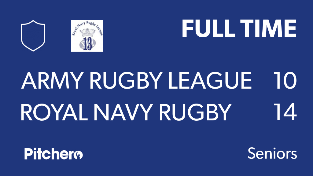 RoyalNavyRL's tweet image. FULL TIME: Army Rugby League 10 - 14 Royal Navy Rugby League
#ARMROY #Pitchero
royalnavyrugbyleague.com/teams/9121/mat…