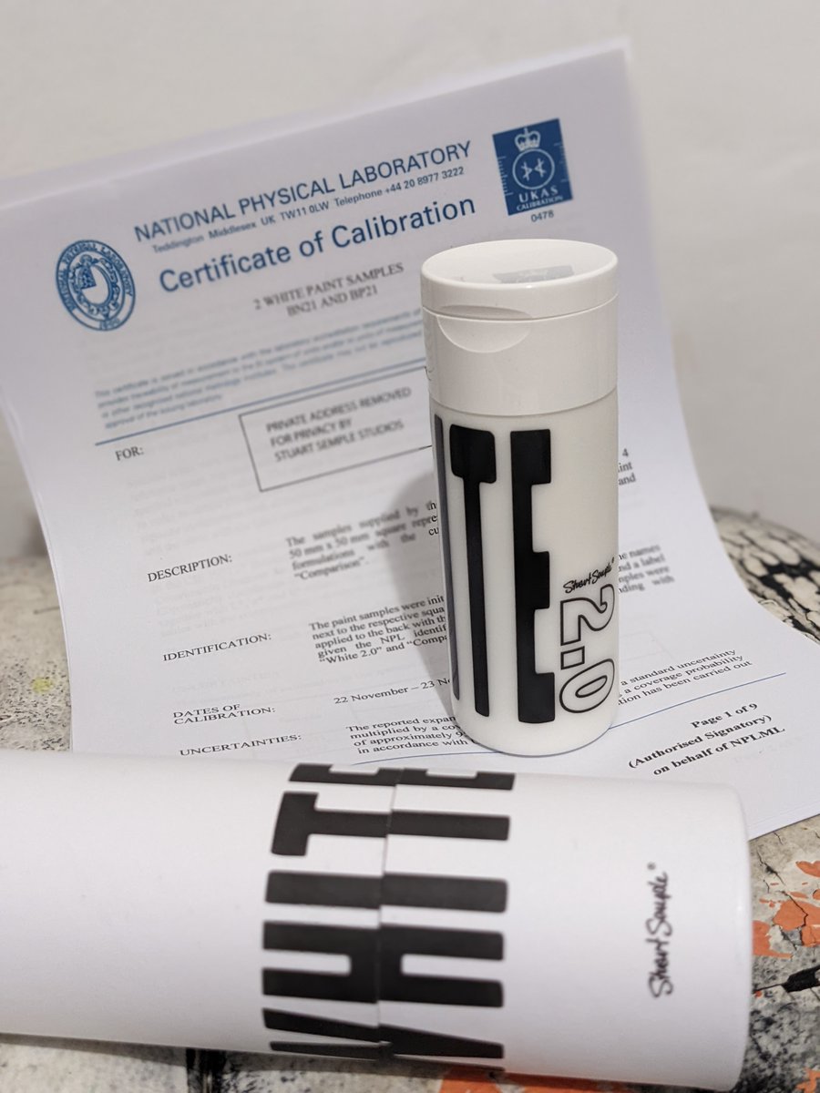 stuartsemple's tweet photo. 1/3 I'm so humbled and in awe of this community! THANK YOU! We've OFFICIALLY made the brightest paint in the world together! I've just got the report back from National Physical Laboratory. It's visibly brighter than Purdue Uni's 'Whitest White' https://t.co/jnIHRpOQv1 https://t.co/M9uu6BjxIg