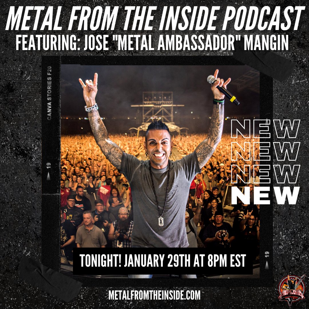 TONIGHT AT 8PM EST! <a href="/STaylorOfficial/">Sydney Taylor</a> is joined by The Metal Ambassador himself, <a href="/SXMLiquidMetal/">liquid metal</a> and <a href="/SXMOctane/">SXMOctane</a> host, <a href="/josemangin/">Jose "Metal Ambassador" Mangin</a>! 🤘🏼

Set a reminder and subscribe to Metal From The Inside’s YouTube channel here: youtube.com/metalfromthein…