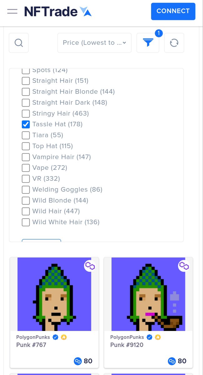 RedCryptoKeeper's tweet photo. Whos gonna sweep! 🧹
2 tassel hats on the floor only 174 punks have tassel hats👀 
Purple background!
@PunksOnPolygon @Polygonpunkscom @NFTradeOfficial 
#polygonpunks 
#NFTs https://t.co/Opw1hDsgFb