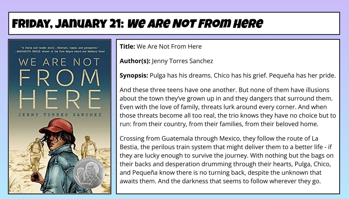 A few weeks late but worth the wait…

The last two #FirstChapterFridays we’ve BEYOND enjoyed stories from two phenomenal authors: #Legendborn by <a href="/tracydeonn/">Tracy Deonn - Updates Only</a> &amp; #WeAreNotFromHere by <a href="/jetchez/">Jenny Torres Sanchez</a>.

All I can say about both is WHEW; these ones IMMEDIATELY flew off our bookshelf 💜💙❤️
