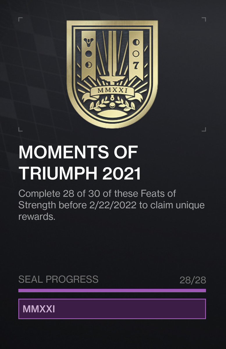 blockmonkey's tweet image. Had the most epic of #Destiny2 fridays. Did #DeepStoneCrypt #Raid and got my Moments of Triumph 2021 Seal!! Special thx to my guild (clan) couldn’t of done it without you guys!!