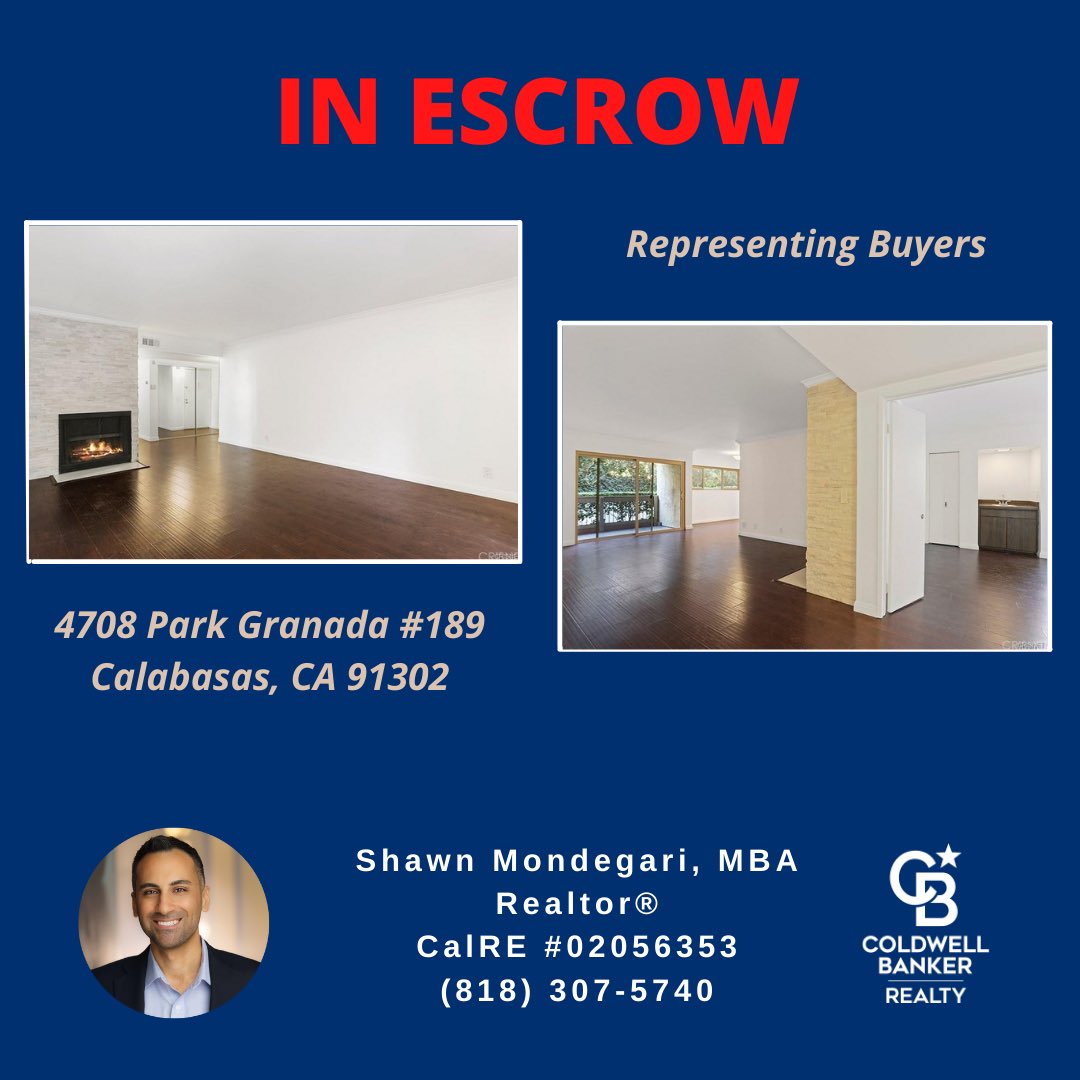 EstatesByShawn's tweet photo. Offer Accepted! Secured this beautiful Calabasas home for my non all-cash buyer | Tough negotiations in the competitive market | Beyond excited for my clients!

#inescrow #offeraccepted #undercontract #coldwellbanker #coldwellbankerrealty #Calabasas #losangelesrealestate https://t.co/pxBCDKOL8z