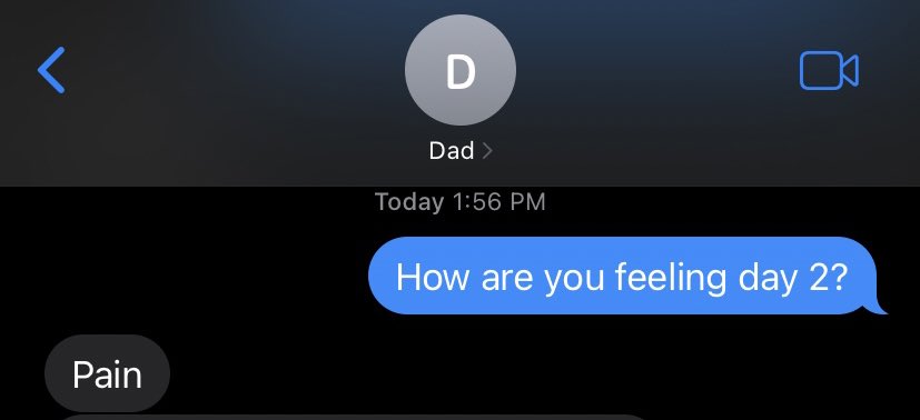 TrickNick02's tweet photo. Good to know my dad is doing well post surgery https://t.co/srulHxtChZ