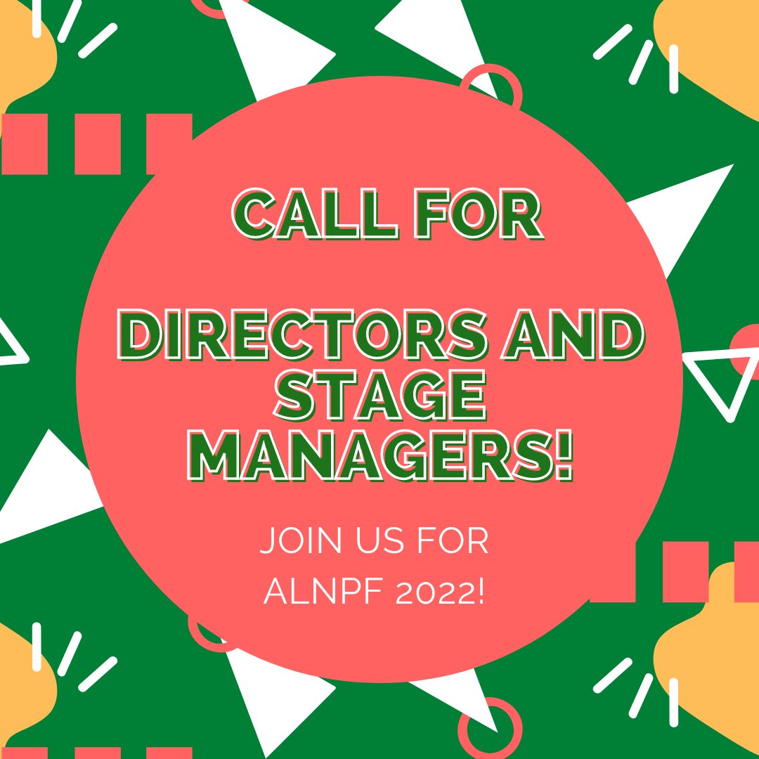 Teatro Vivo is proud to announce a call for Directors and Stage Managers for the 2022 ALNPF!

Submit your interest by Friday, February 11. Apply today to be a part of this exciting festival!
#director #stagemanager #teatrovivo #alnpf2022
Link: teatrovivo.org