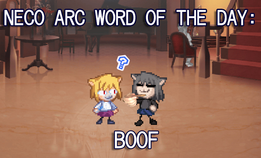 NecoArcwotd's tweet photo. Sir Chaos hasn't been here a week, and he's already proven to be a bad influence on the Necos.
No, Chalky! That is NOT herb flavored chalk!
This one advises you to stay away!
(A request from @DregBread )
#NecoArc #NecoArcChaos #Boof #DaBoof https://t.co/WSXNnm0YTb