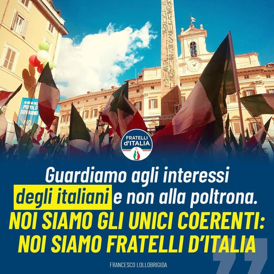 FratellidItalia's tweet image. 🔵 Noi siamo gli unici coerenti. Questa è #FratellidItalia
