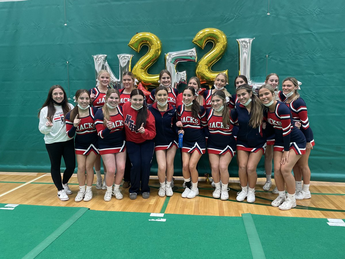 First Place finish at NFLs for both JV and Varsity! Let’s Go Jacks! 💙❤️#NTCheer2022