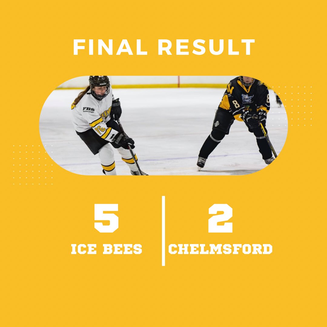 QueenBeesHockey's tweet photo. Win for the Ice Bees🤩🐝
Player of the game - Grace Riley, with her first goal!

#IceBees | @WNIHLhockey https://t.co/voOcpAGfIa