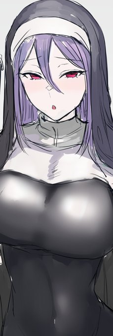 キャラ案。こんなテラッテラでぴちぴちな服着たシスターはおらんて 