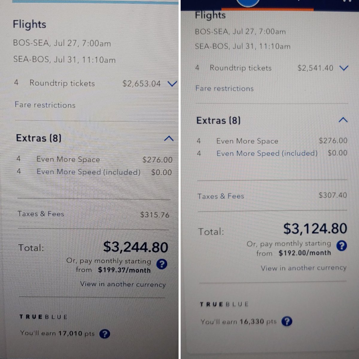 Can anyone at <a href="/JetBlue/">JetBlue</a> tell me why an error when I clicked "purchase flight" costs me an extra $120 when I reselected the EXACT same flight 30 seconds later? #airlines #travelmysteries