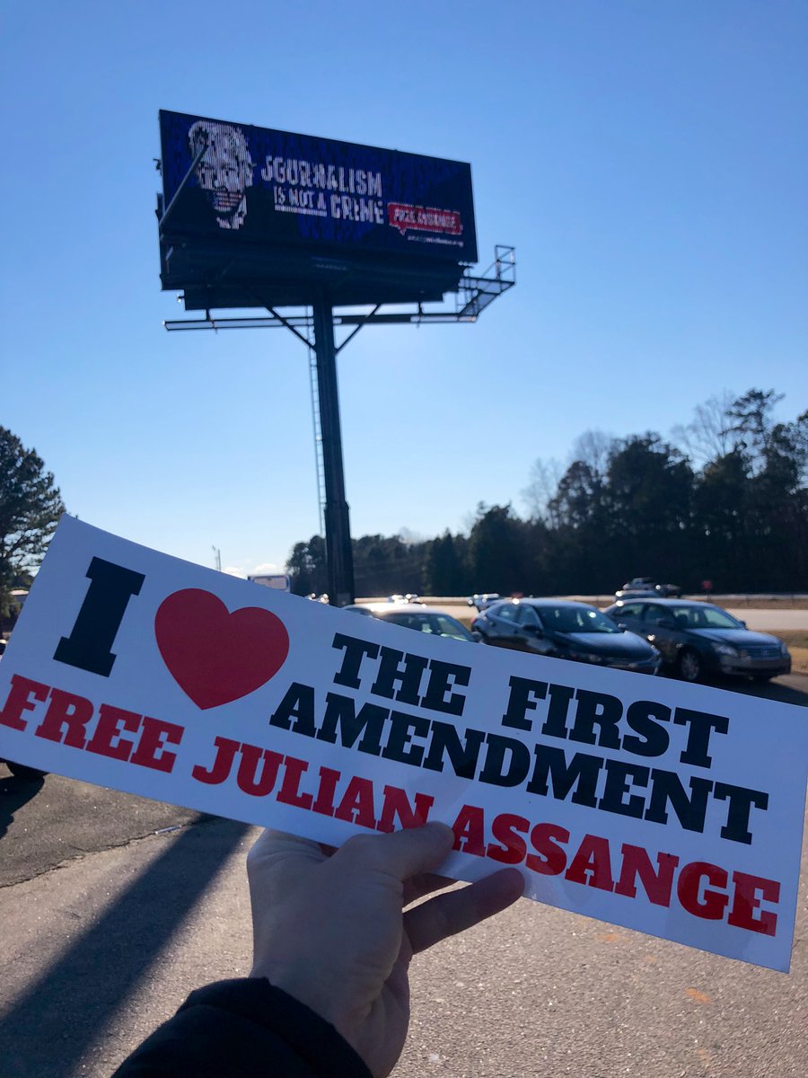 I ❤️ the first amendment!

New #FreeAssange billboard up now in Youngsville, NC⏳gofund.me/713e9b3b