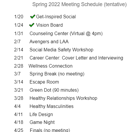 Join us for a meeting with the Counseling Center to talk about burnout, how to deal with being overwhelmed, and how to identify mental health issues! The link to the zoom meeting will be sent via email. Please note that this meeting is at 4pm. See you then!