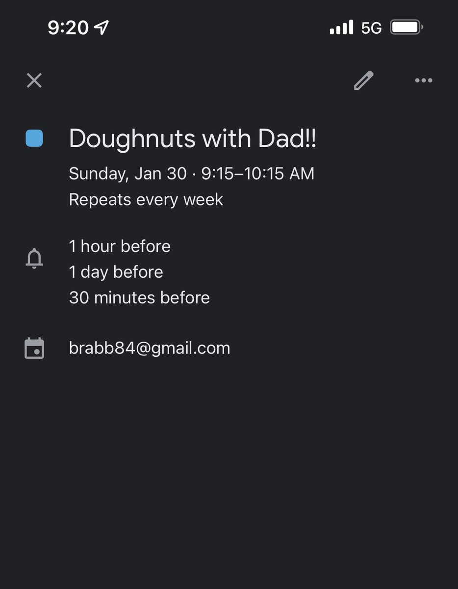 In the summer of 2020, my sweet dad and I began going to get Krispy Kreme doughnuts almost every Sunday morning just to spend some time together. Even though he died in June, I still kept this event in my calendar…until today. I miss my daddy every day.