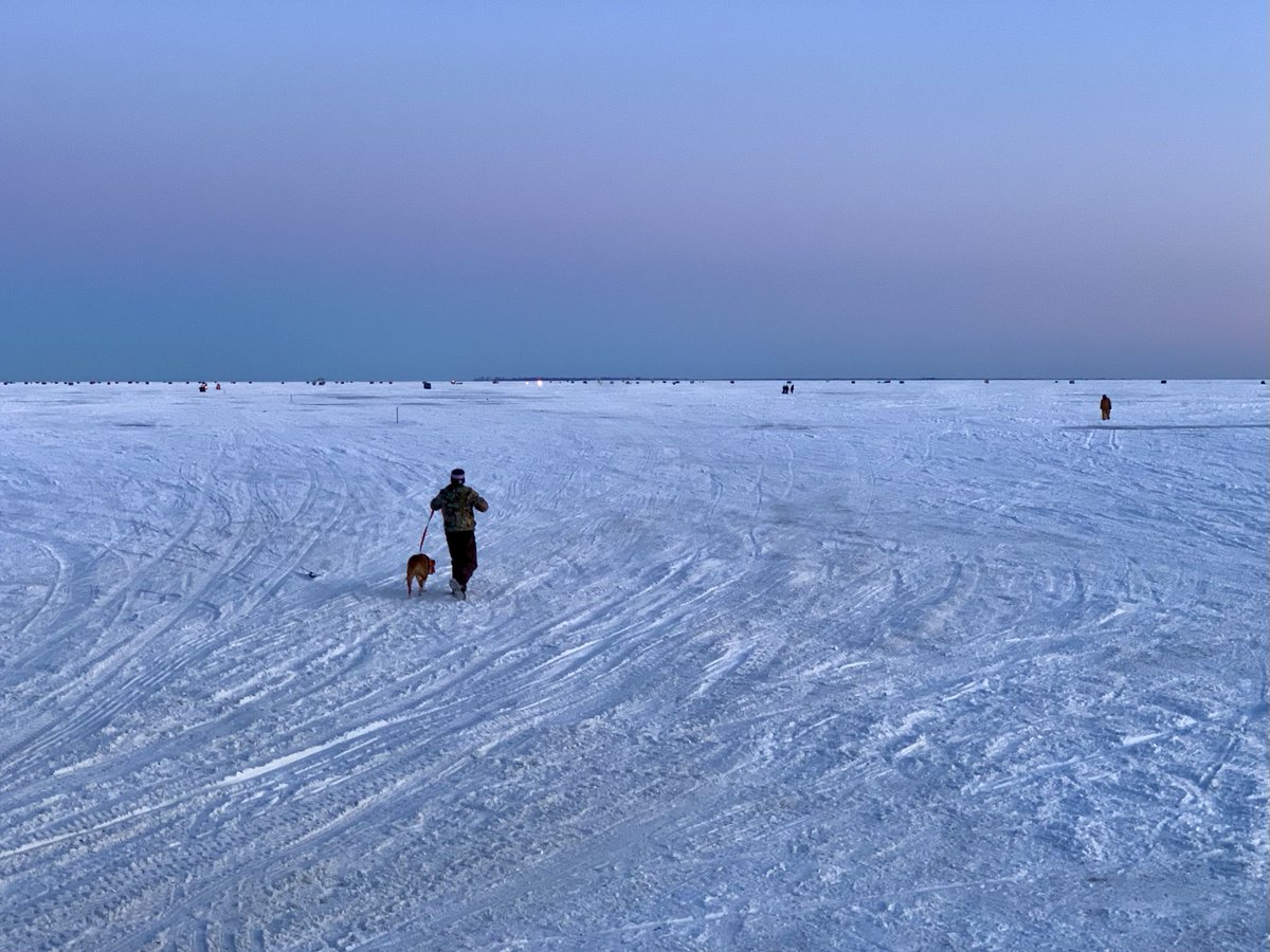 AlJDugan's tweet photo. People coming in from ice fishing on the inner bay. #IceFishing #LakeErie #StWilliams #NorfolkCounty #Winter https://t.co/GeazUu5QwP