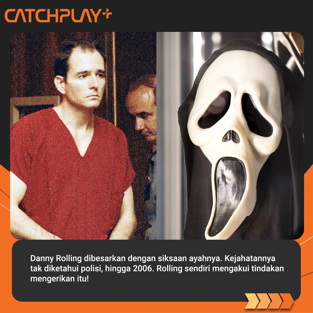 catchplayplusID's tweet photo. Di balik sukses waralaba #SCREAM, ada kisah nyata yg jd insipirasi. Pembunuhan berantai beneran!
Fakta: Akhir 1989, pemuda #DannyRolling membunuh 8 orang, 5 di antaranya mahasiswa, di #Louisiana & #Florida, lalu dijuluki #GainesvilleRipper.
Siapa dia?
#CATCHPLAYPLUS #thriller https://t.co/bUwsTISfC5