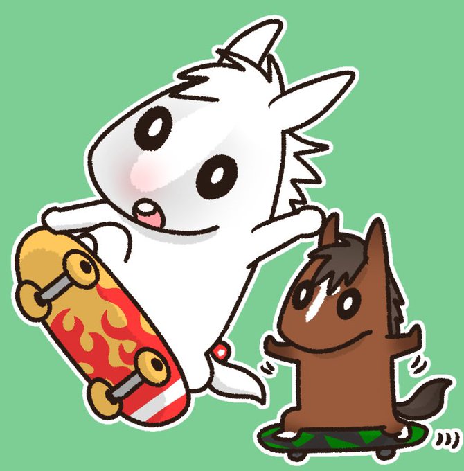本当は他にしなくちゃいけないことがあるのに落書きをしてしまう図。
なんでスケートボードさせたんだろう。 