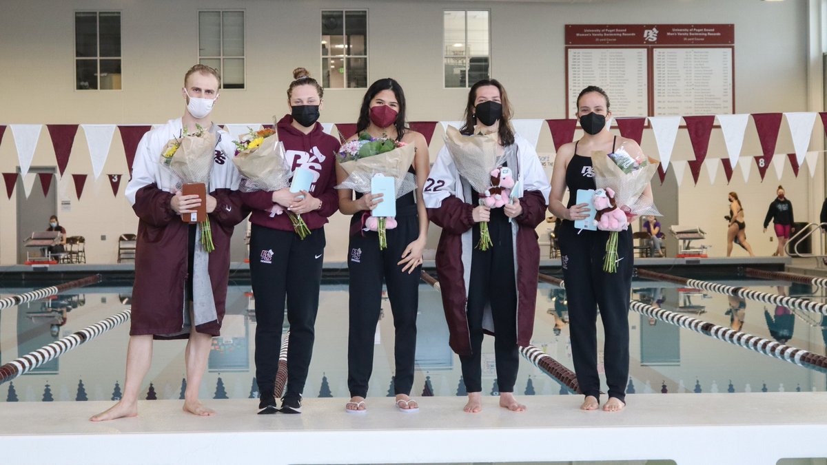 PSswimming's tweet photo. RECAP | The Loggers celebrated five seniors before splitting with the Lutes in the final NWC dual of the season. #LoggerUP 

https://t.co/rIhKEZXzVF https://t.co/6PdYtuLn6D