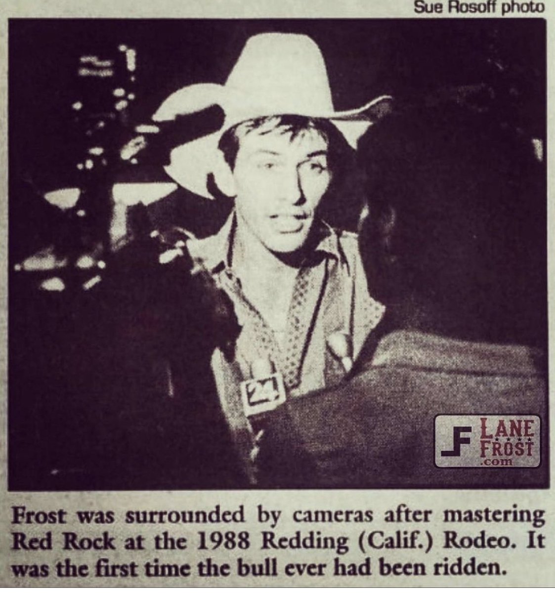 lanefrostbrand's tweet photo. The news stations were all over the place trying to get an interview with Lane after he covered Red Rock for the first time in 1988. Redding #california
๐
๐ธ Sue Rosoff
๐
#LF #matchup #legendary #cowboy #american #legend #lanefrost #manvsbeast #history #news #lanefrostbrand https://t.co/RxQkQ3hqpY