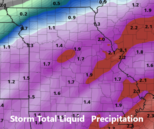 TheSTLWeatherM1's tweet image. Next week&apos;s Winter Storm translated to just liquid precipitation.  That is not a pretty picture.  That is just scary.  #mowx #ILwx #midmowx
