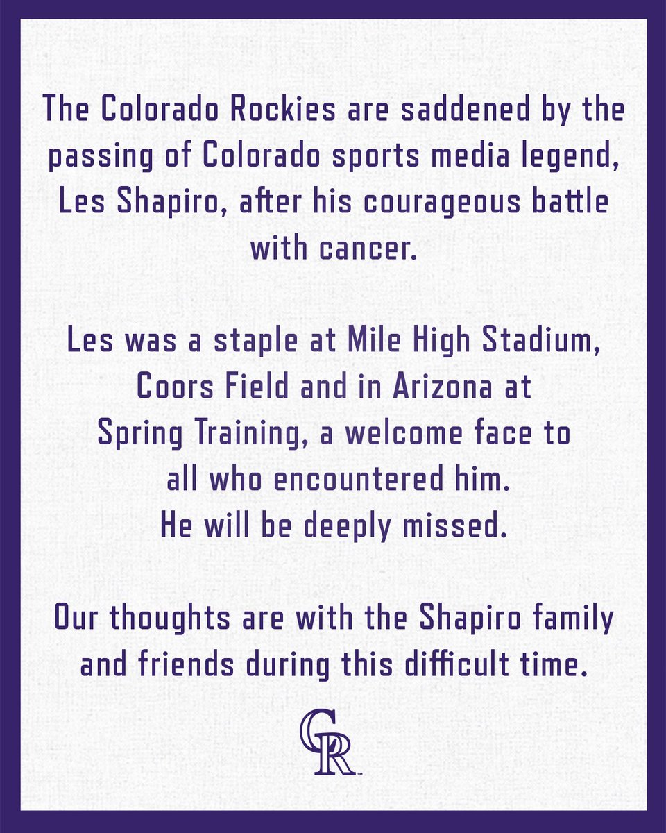 A Denver and Colorado sports media legend 💜