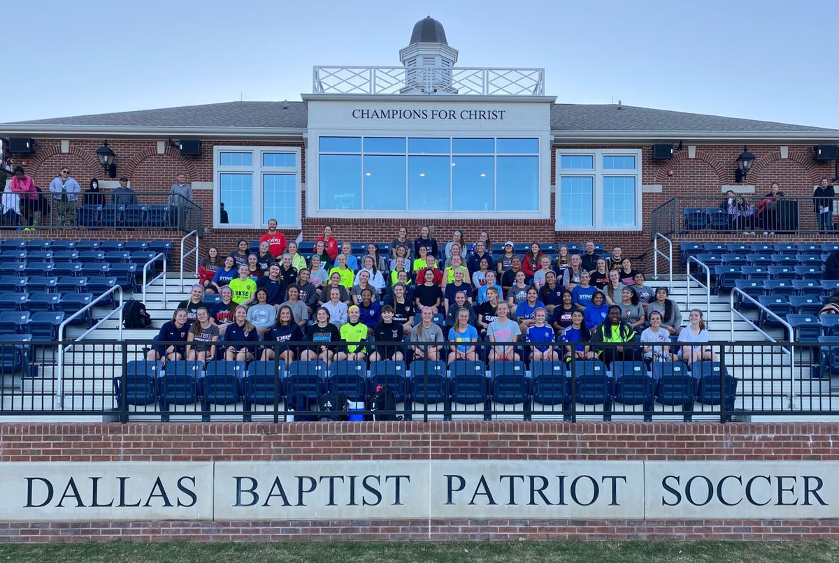 Had an amazing time at the @DBUWomensSoccer camp today! Big thanks to the coaching staff and players. #Champions4Christ