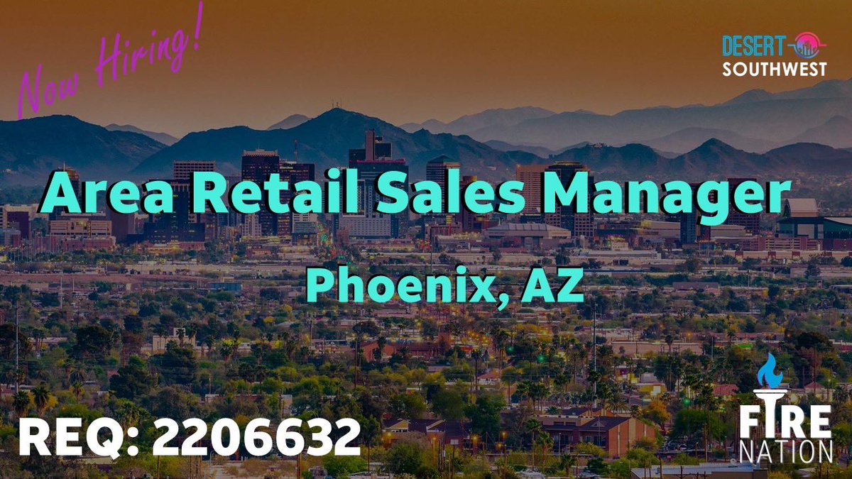We’re looking for our next leader in the #DSWVillage and are excited to share the opportunity! Did you know that in Q3 and Q4 2021 our Arizona team won the President’s Award? Do you have the FIRE in you to join us for a third win? Apply today! #DesertSW #GoWest #ATTCareers