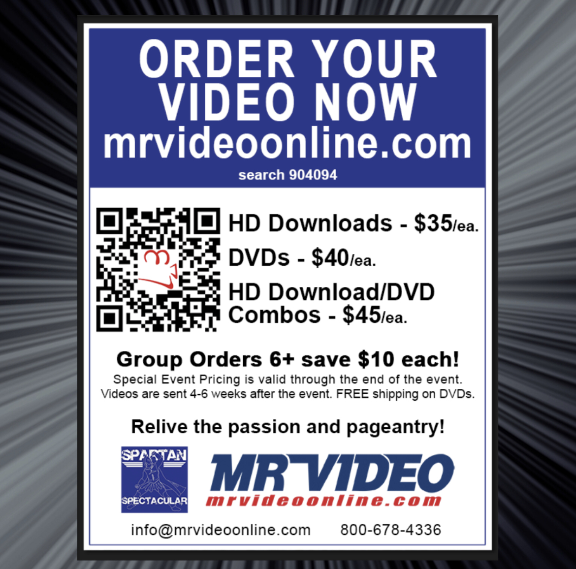 Want to watch these shows forever? Make sure you order your video of our competition!! 💙 #spartanspec