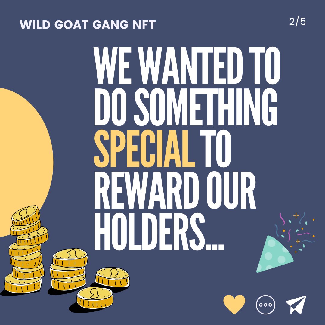 WildGoatGangNFT's tweet photo. Daily "DOUBLE YOUR NFT" Raffle is here! ✨

The raffle is designed to reward our holders, DOUBLING the NFTs which they have! 🐐🚀

↓ Read how it works ↓ https://t.co/stu4BAW4qv