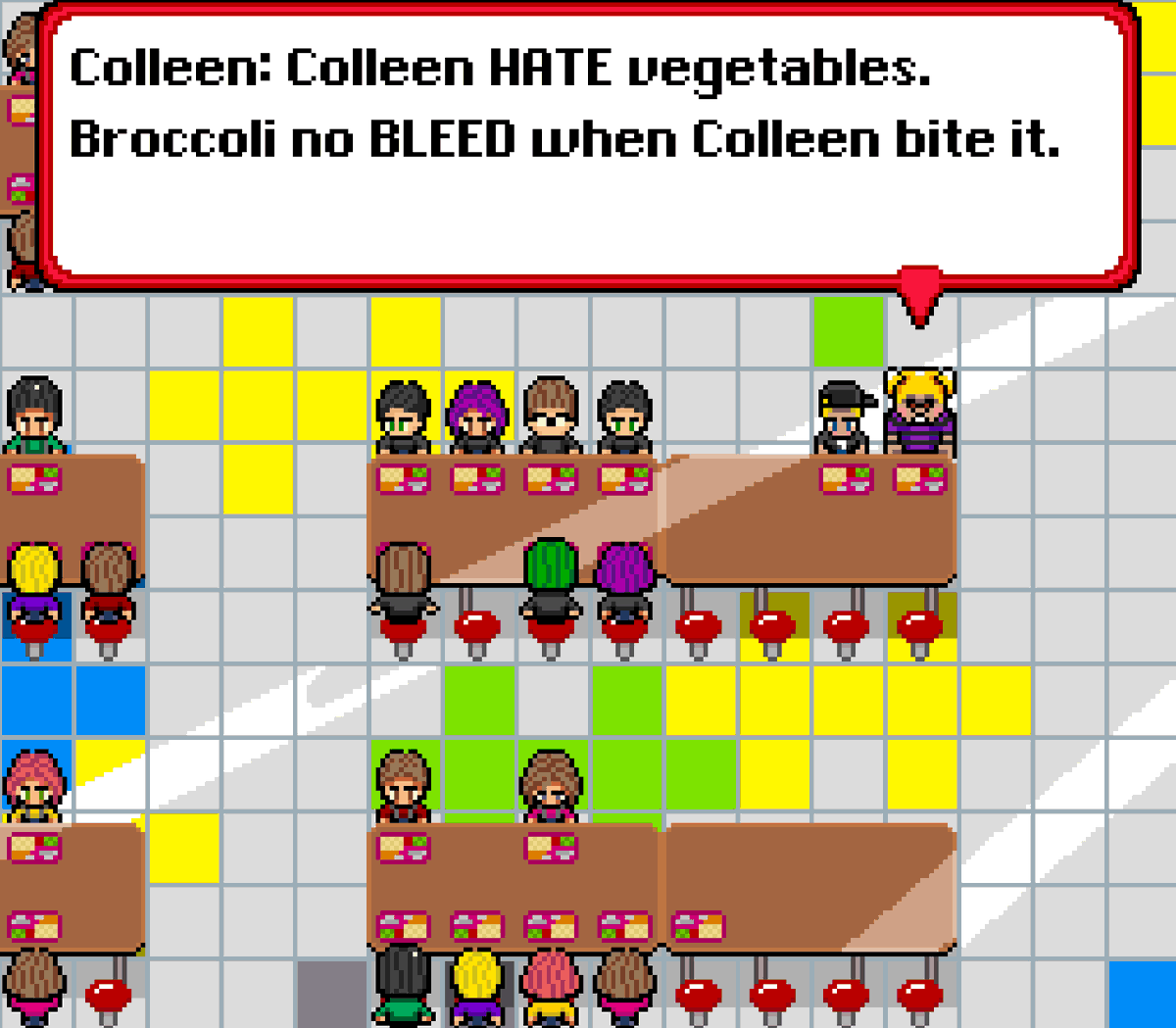 Our game is going to have a lot of colorful characters, but probably no one is scarier than Colleen the Colossus. 😅
#ScreenshotSaturday #indiedev #gamedev #pixelart #ドット絵