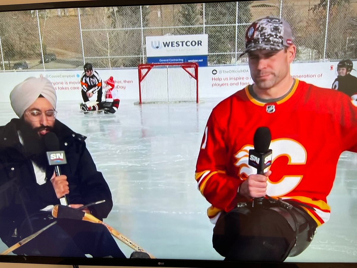 Shout out to <a href="/Cedes25/">Chris Cederstrand</a> <a href="/IceSinghHNIC/">Harnarayan | IceSingh</a> and the folks involved with <a href="/scotiabank/">Scotiabank</a> #HockeyDayInCanada for highlighting sledge hockey! Miss my playing days