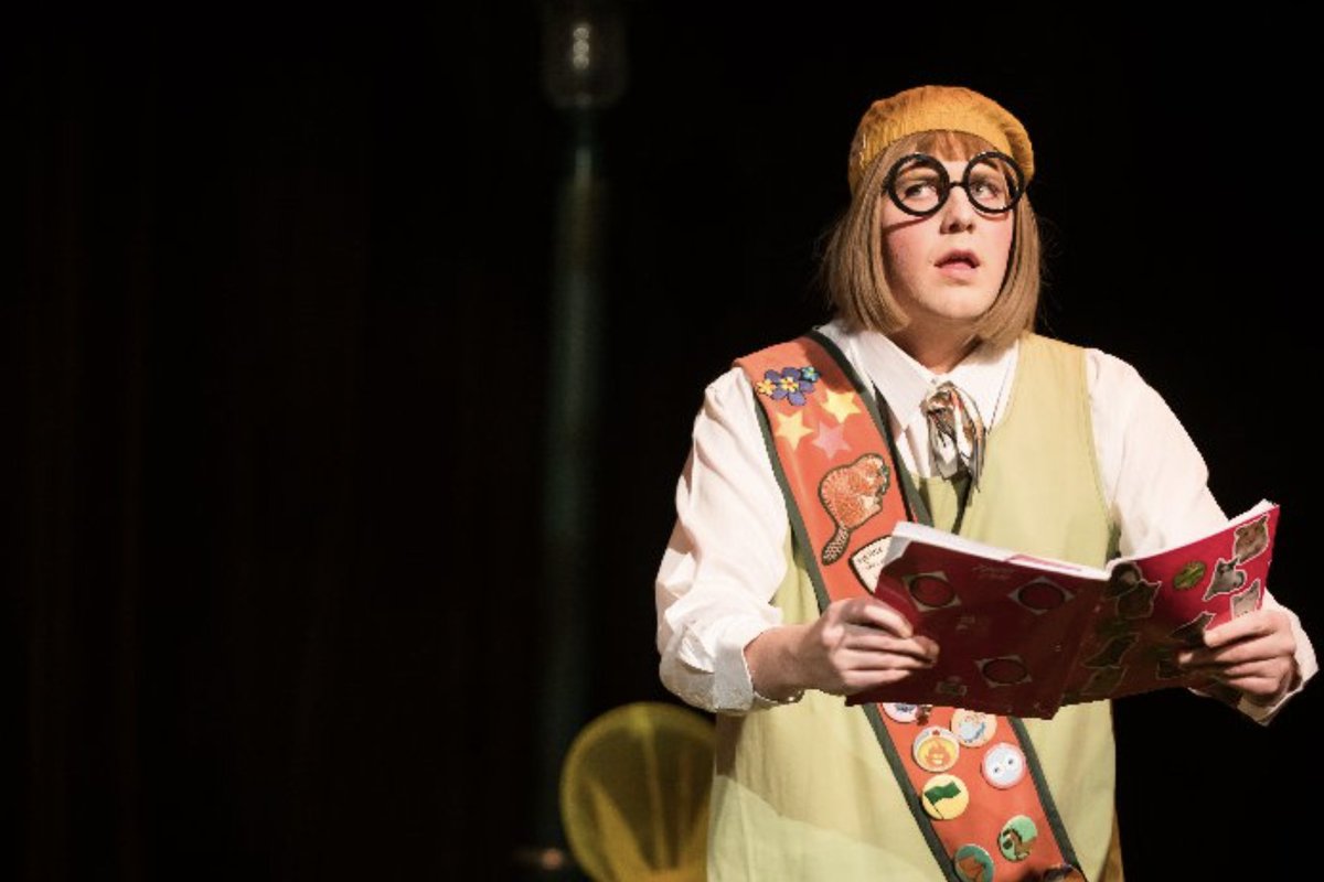 It's like looking in a mirror.*
*30 years ago; from far away; while squinting.
<a href="/jdtkaczyk/">Jake Tkaczyk</a> in Flora &amp; Fawna Have Beaver Fever (&amp; so does Fleurette), acting next to <a href="/trevorschmidt69/">Trevor Schmidt</a>.Those are big rubber boots to fill. 1 week left! <a href="/lunchboxtheatre/">Lunchbox Theatre</a> #NoMeanGirls #abarts #yyctheatre