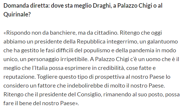 #Quirinale: le frasi profetiche di Carlo Messina su #Mattarella <a href="/petunianelsole/">Camilla Conti</a>