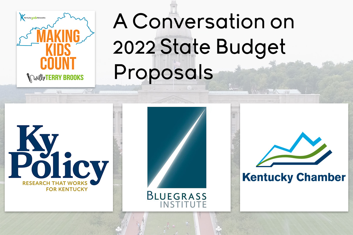 KYYouth's tweet photo. NEW on our #MakingKidsCountPodcast, we sit down w/ partners across the political spectrum--@KyChamber, @KyPolicy & @BIPPS--to discuss #KYGA22 state budget proposals and potential impact on kids & families. Tune in here or your favorite podcast app: https://t.co/Ow2BJQ9SKt https://t.co/qQRVNhmkfo