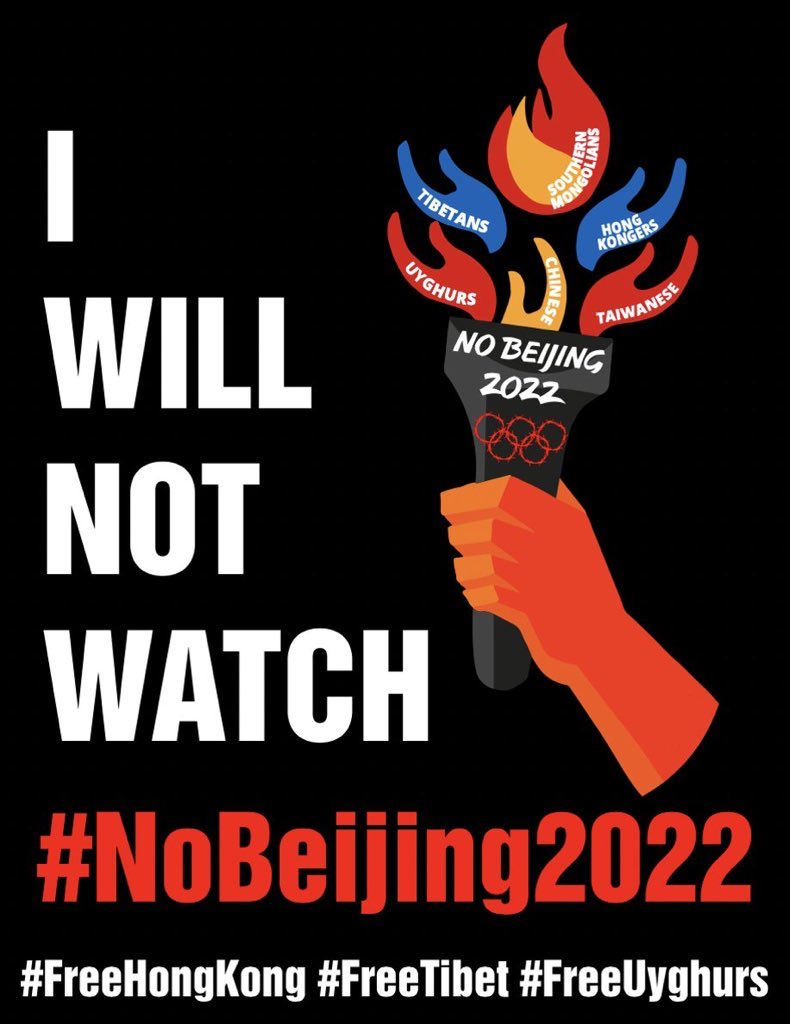 7 days till Genocide Games. 
Let’s pledge #IWillNotWatch Beijing Olympics. Don’t give China any attention that CCP desperately wants! 
#BoycottBeijing2022 #NoBeijing2022