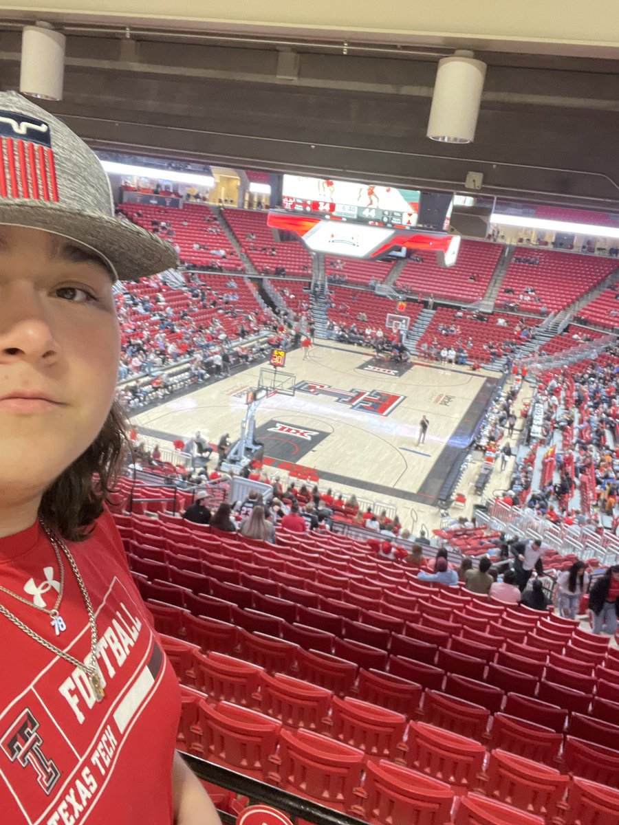 TTUExpendables's tweet photo. Tay and the boys out at the Womens Bball game! #WreckEm @Coach_Martin34 https://t.co/gX79ULitry