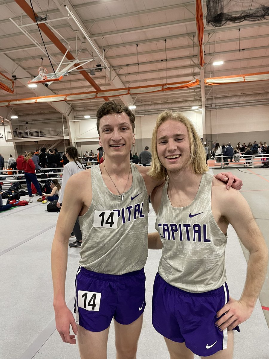 Slattery and Cunningham with new PRs in the Mile! 4:37 and 4:55! Cap #6 all time for Slattery!