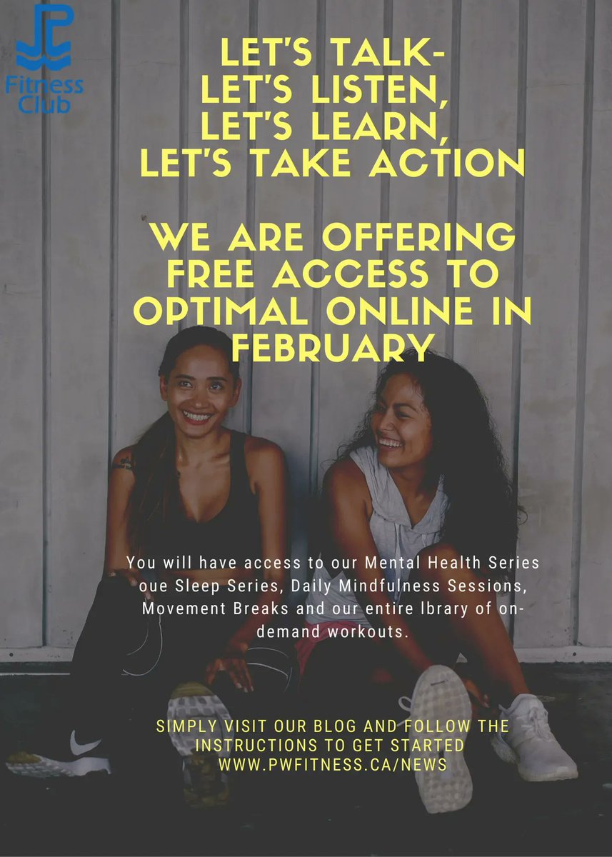 To keep the (let's talk) conversation going and encourage you to take action, we are providing free access to our Virtual Fitness and Wellness Platform for February Visit our blog for instructions on how to sign up and our discount code buff.ly/3rSGt7O