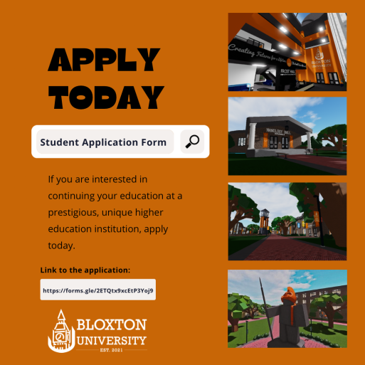 BloxtonU's tweet photo. It's time to enroll @BloxtonU! Did you know that we have our Spring 2022 T1 Applications open? Apply today using this link - https://t.co/w9RdCfvbZH. #BUatBU #BloxtonU https://t.co/r9RkYBrFSN