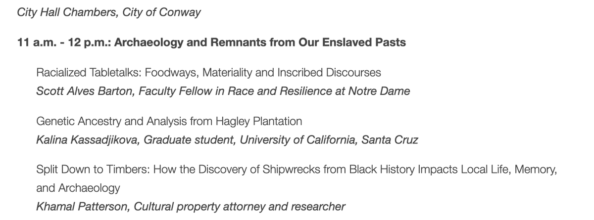 3rd Annual International Gullah Geechee African Diaspora [IGGAD] Conference 2022: WHO OWNS THIS? COMMUNITIES, HERITAGE, AND PRESERVATION 2022 Schedule - Coastal Carolina University shar.es/aWDUhK