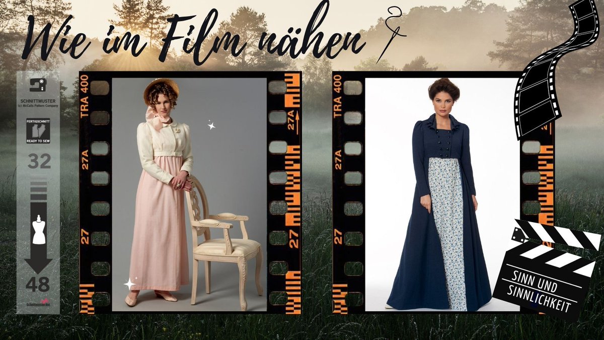 Schnittmuster's tweet photo. 🎞️💗 Wie im Film nähen💗🎞️
#schnittmusternet (Werbung enthalten)
🎬✂️ Jane Austens zauberhafte Romane wurden mehrfach verfilmt, immer mit dabei die romantischen Kleider mit hoher Empiretaille und kurzen Jäckchen des 18. Jahrhunderts. 🎬😻
https://t.co/hk9S8PEggL https://t.co/Zhh4pXKX4F