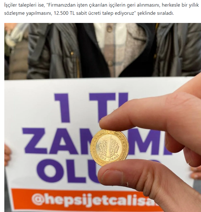 Tamam, Hepsijet çalışanlarının ben de yanındayım... da... 12.500 TL sabit ücret istemek de ne ola ki? Doktorlar bile 12.500 TL maaş almıyor. Kuryeye 12.500 TL sabit maaş + prim falan olursa bütün Türkiye kurye olmaya hazır.

#Hepsijet #HepsiBurada #hepsijetzam  #HepsiBuradaBoykot