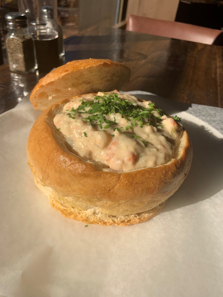 Currents Nightly Special: 
San Francisco Clam Chowder or Chili in a bread bowl - $13