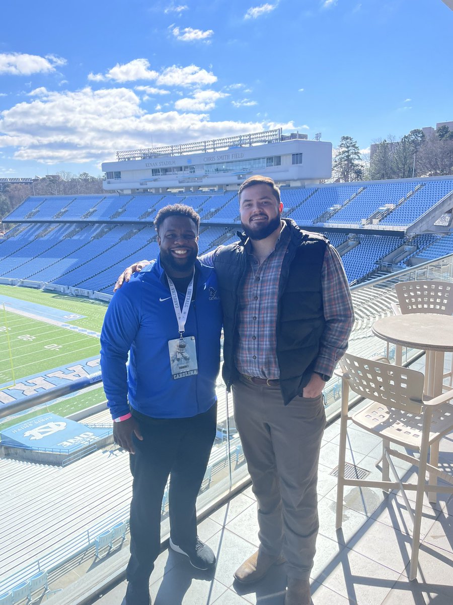 Loved getting to see this man in Chapel Hill today with some recruits from home! Lots of late nights and early mornings with this guy throughout high school that helped mold me into the man i am today. Thanks for all you have done and continue to do for me coach.