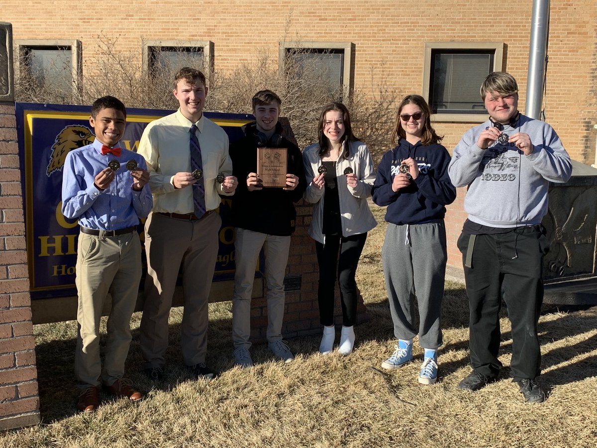 Yep, we only had 6 competitors today, but they did awesome and brought home a 2nd place team finish out of 14 teams at the Trego forensics tournament. Go Panthers!