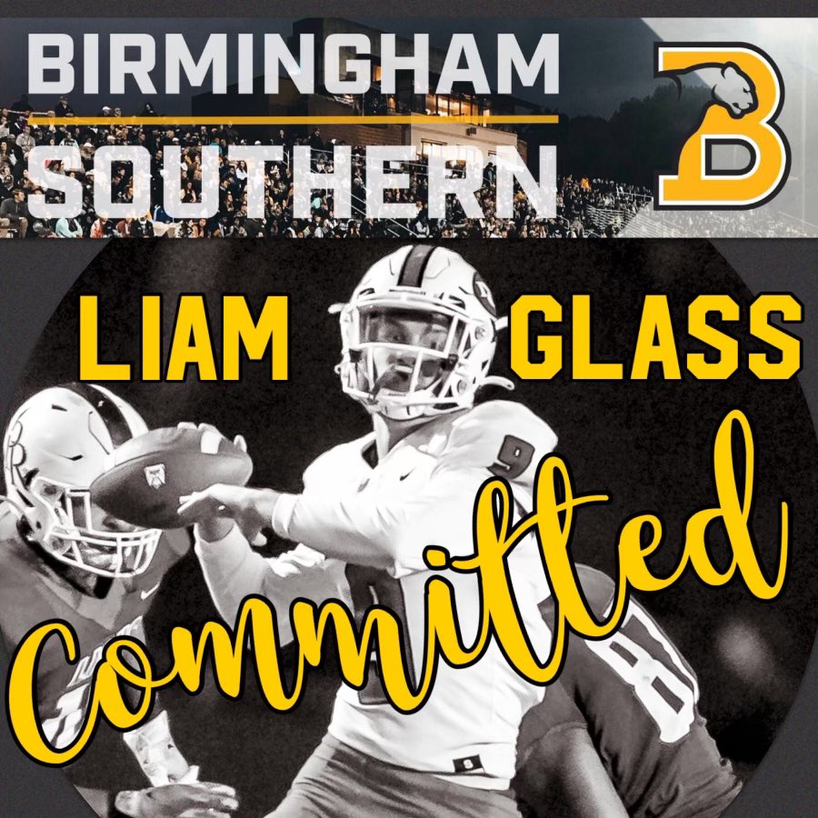 LiamGlass9's tweet photo. Extremely excited to announce my commitment to further my academic and athletic career at Birmingham Southern College. Thank you to everyone who helped me get to this point in my life! @TonyJoeWhite5 @Coach_Colucci @NGCoachJackson @NGPowerHouse https://t.co/Z1EDlXbBXV