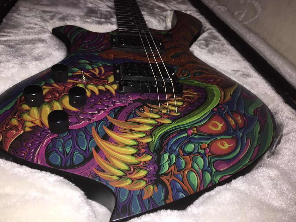 brockhofer's tweet photo. Old guitar commission brought to life by @HaloGuitars https://t.co/hGyVzpWwf7