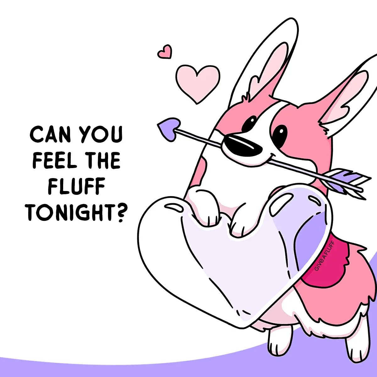 GiveAFluff's tweet photo. That fluffy kind of love! New corgi release for Valentine's month! 💘 https://t.co/8IGN3jlkvd