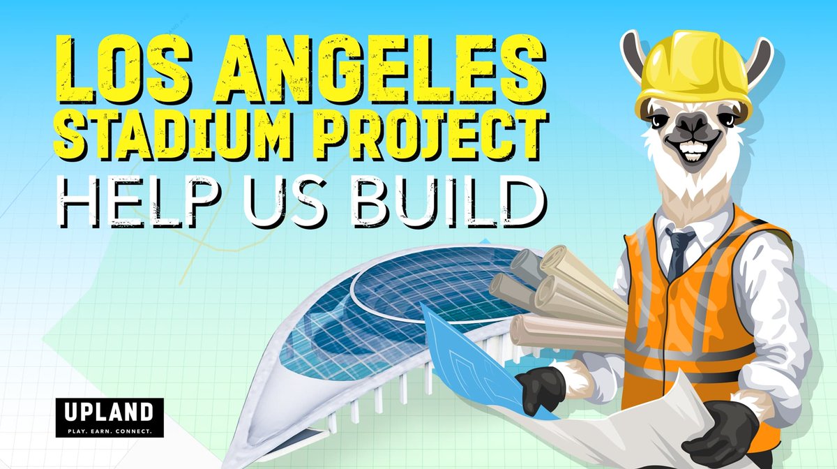 UplandMe's tweet photo. Fresh off of our most successful city launch to date with Los Angeles, we’re kicking off construction for the Los Angeles stadium! We’re calling on our fellow Uplanders to contribute Spark to build the stadium in time for the football championship

(1/2)👇
https://t.co/ZzadmxALNJ https://t.co/oUU5QxiF65
